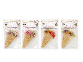 Pack de 20 palitos para copetin con decorativos